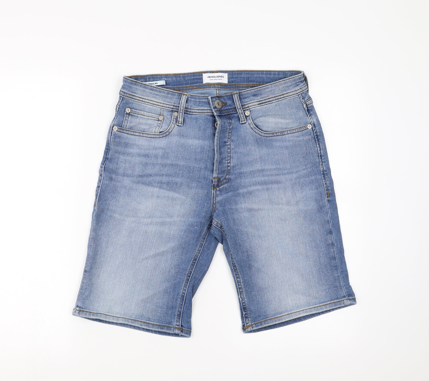 JACK & JONES Mens Blue  Denim Bermuda Shorts Size S