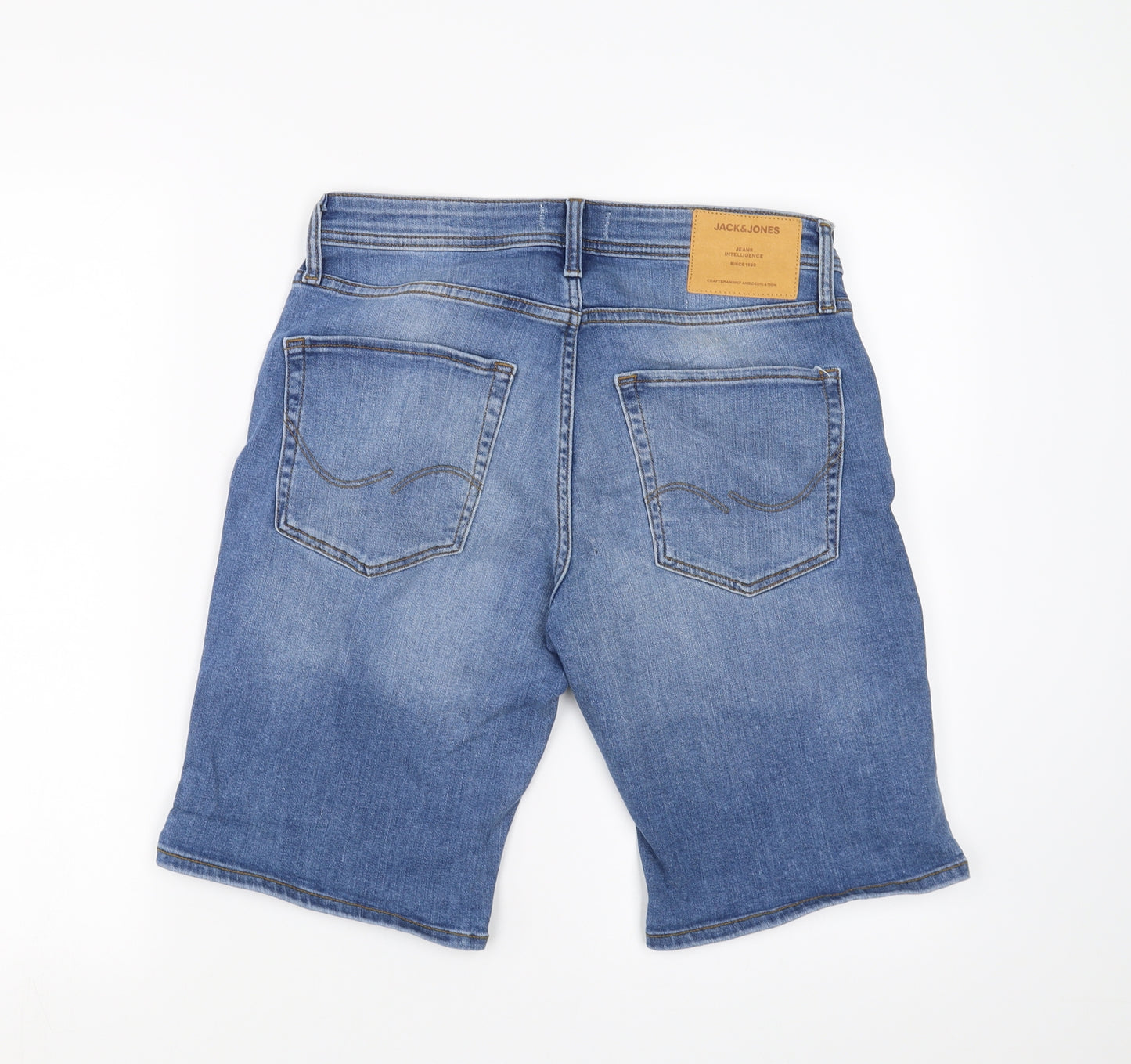 JACK & JONES Mens Blue  Denim Bermuda Shorts Size S