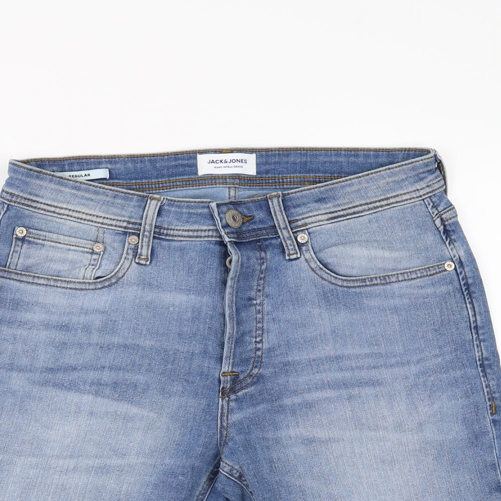 JACK & JONES Mens Blue  Denim Bermuda Shorts Size S