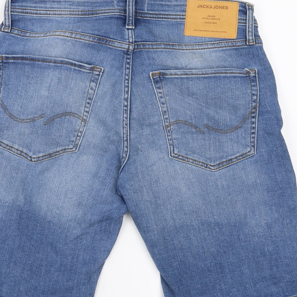 JACK & JONES Mens Blue  Denim Bermuda Shorts Size S