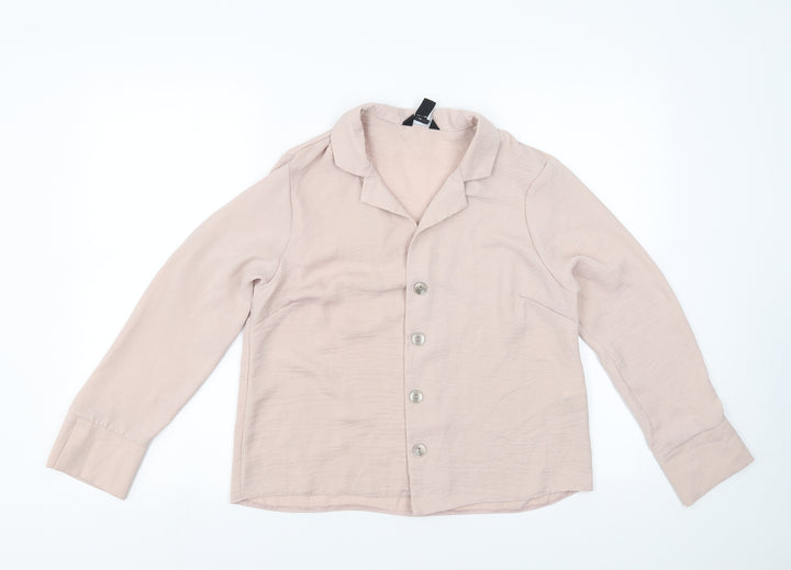 New Look Womens Pink Basic Blouse Size 10