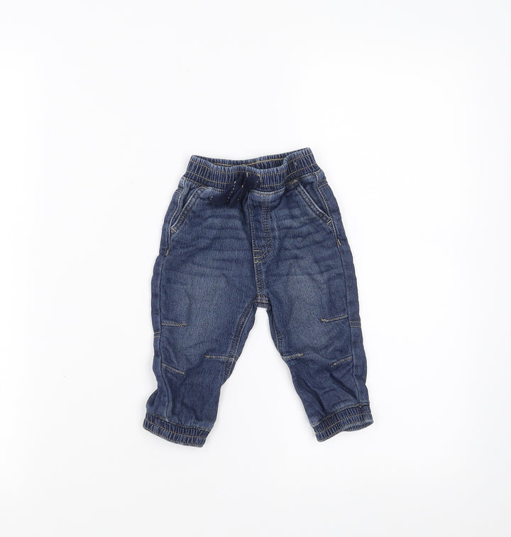 George Baby Blue Denim Jogger Jeans Size 6-9 Months