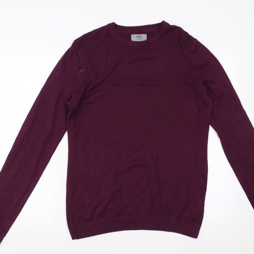 Marks and Spencer Mens Purple   Pullover Jumper Size S
