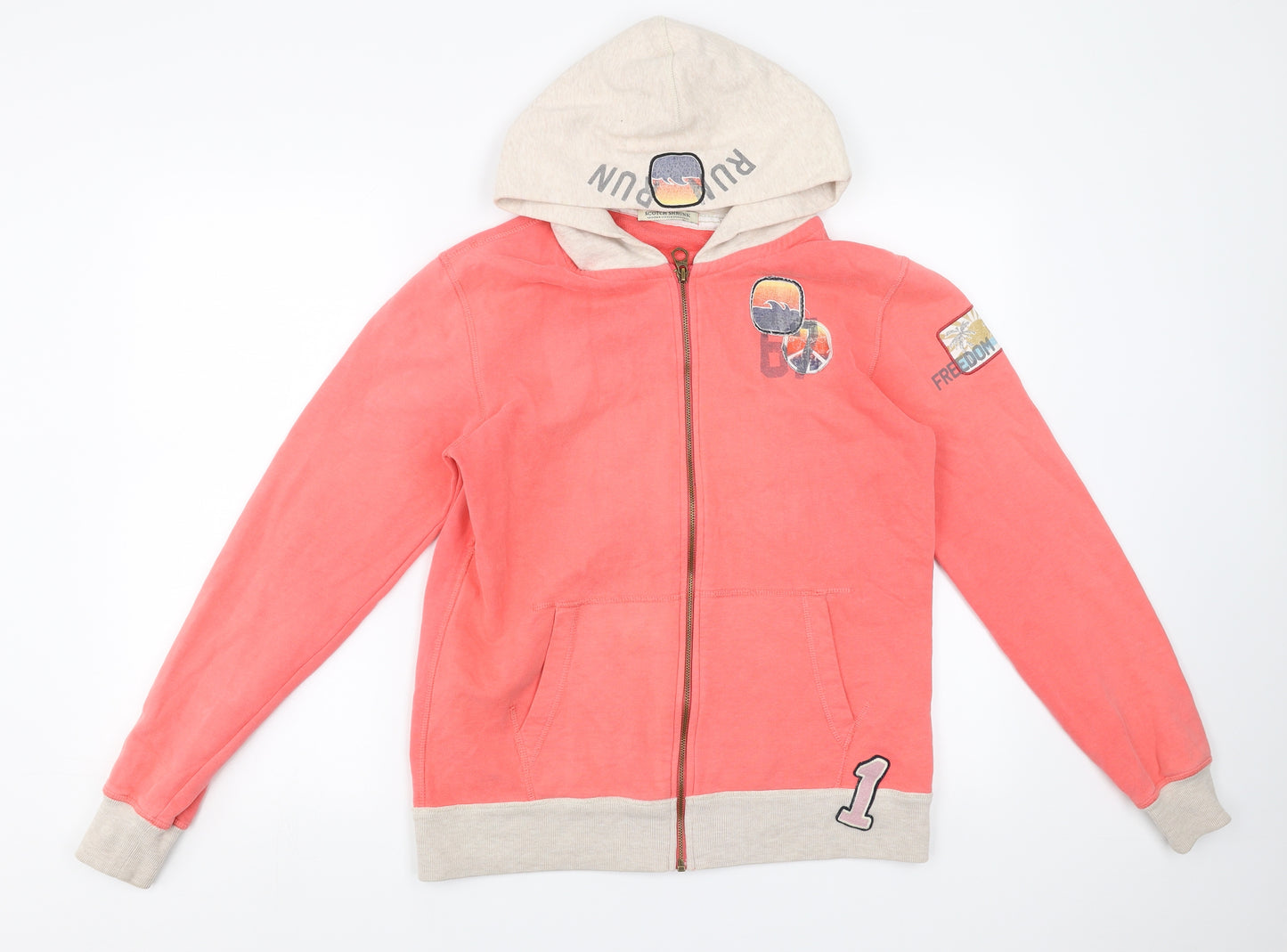 Scotch Shrunk Womens Pink   Full Zip Hoodie Size 14  - surfing