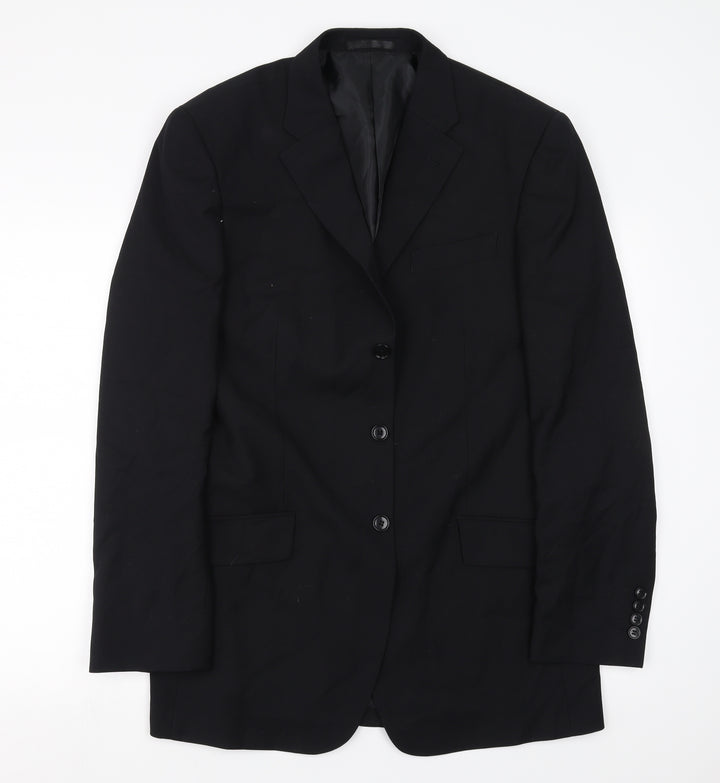 Preworn Mens Black   Jacket Suit Jacket Size 40