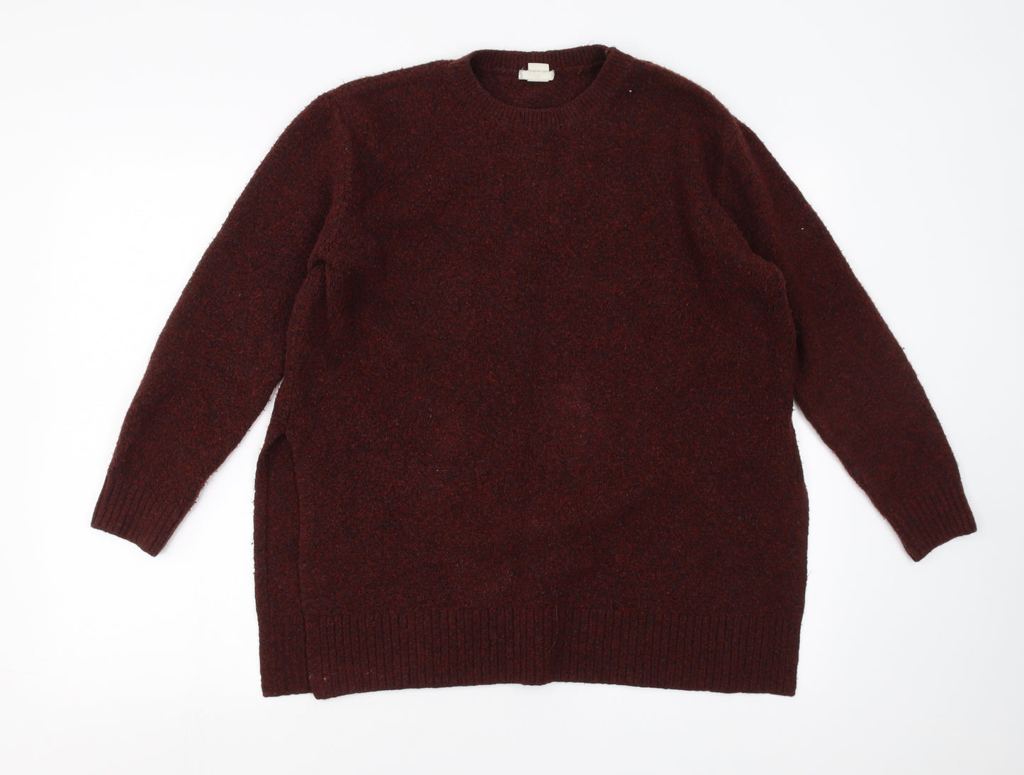 H&M Womens Brown   Pullover Jumper Size S  - burgundy