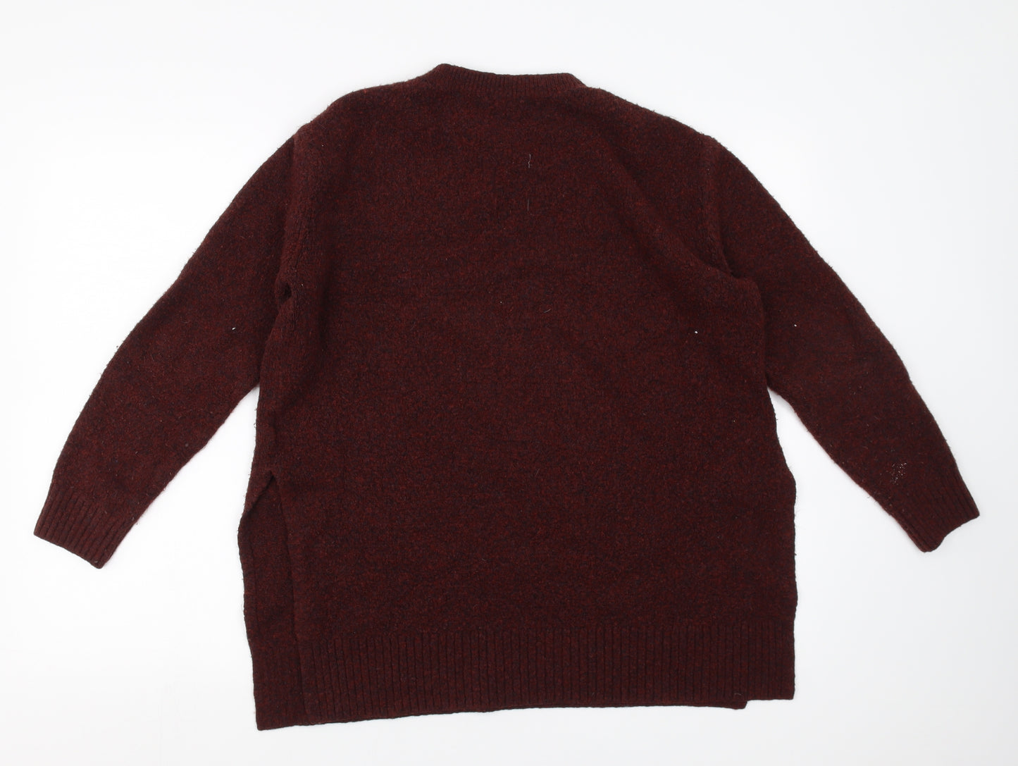 H&M Womens Brown   Pullover Jumper Size S  - burgundy