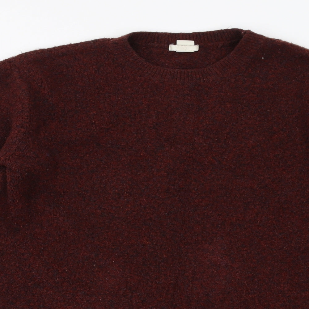 H&M Womens Brown   Pullover Jumper Size S  - burgundy