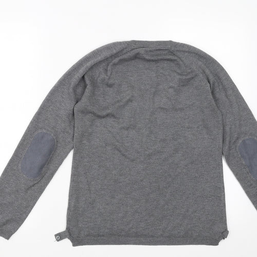 Preworn Womens Grey Argyle/Diamond  Pullover Jumper Size S