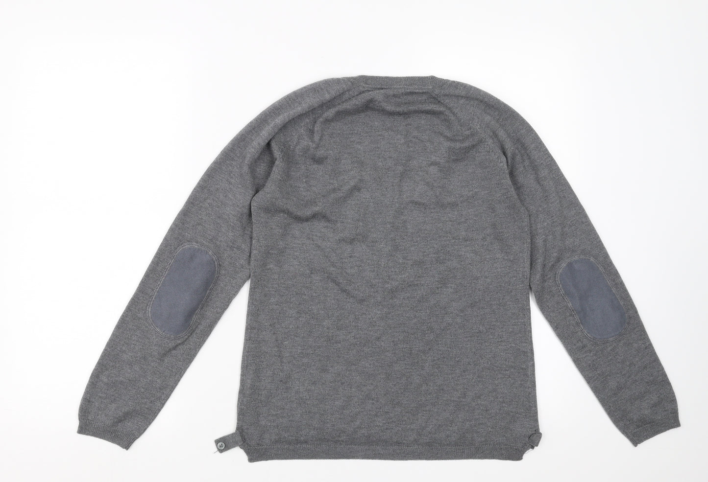 Preworn Womens Grey Argyle/Diamond  Pullover Jumper Size S
