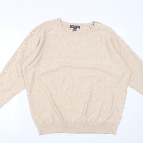 Primark Womens Beige   Pullover Jumper Size XL  - beaded sleeves