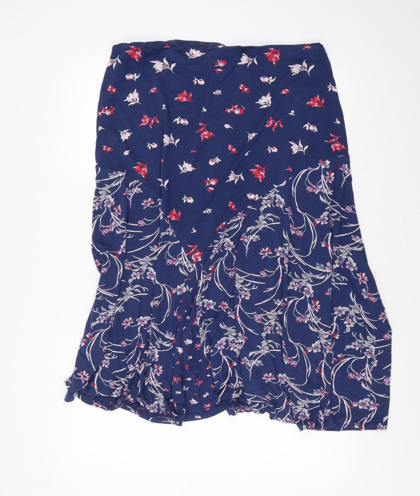Bonmarché Womens Blue Floral  A-Line Skirt Size 24