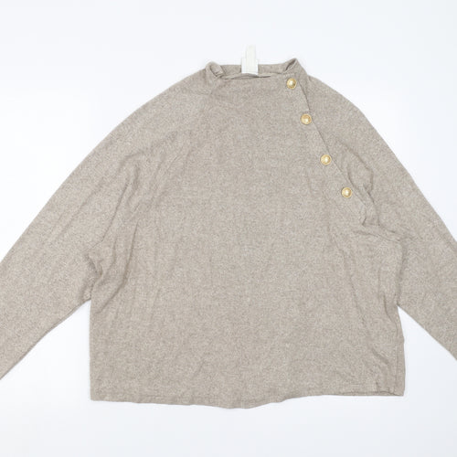 H&M Womens Beige   Pullover Jumper Size M
