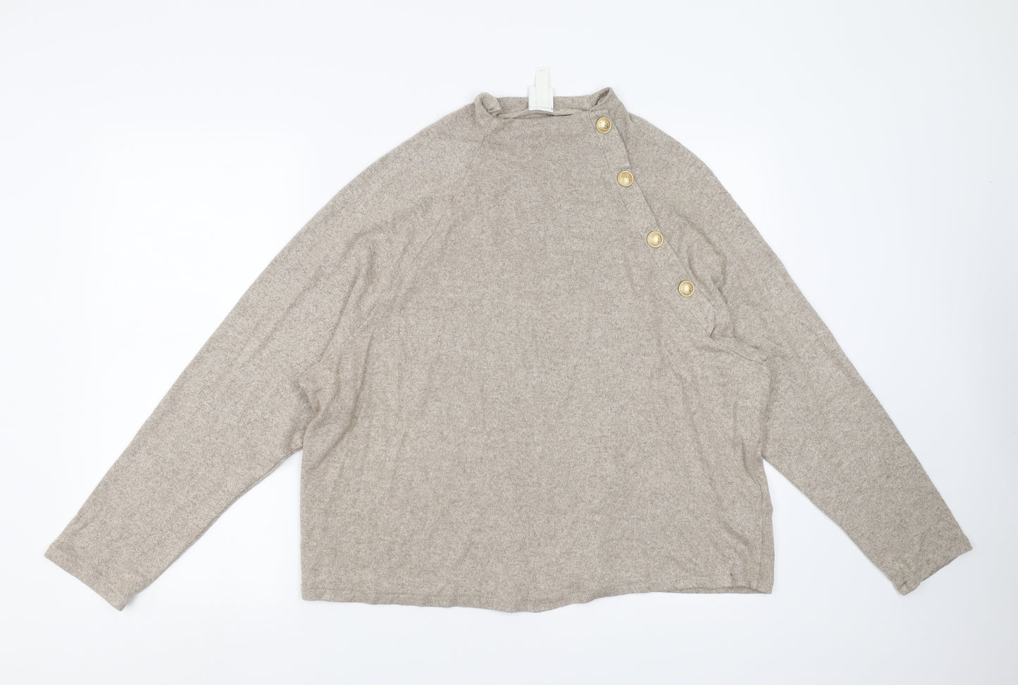 H&M Womens Beige   Pullover Jumper Size M