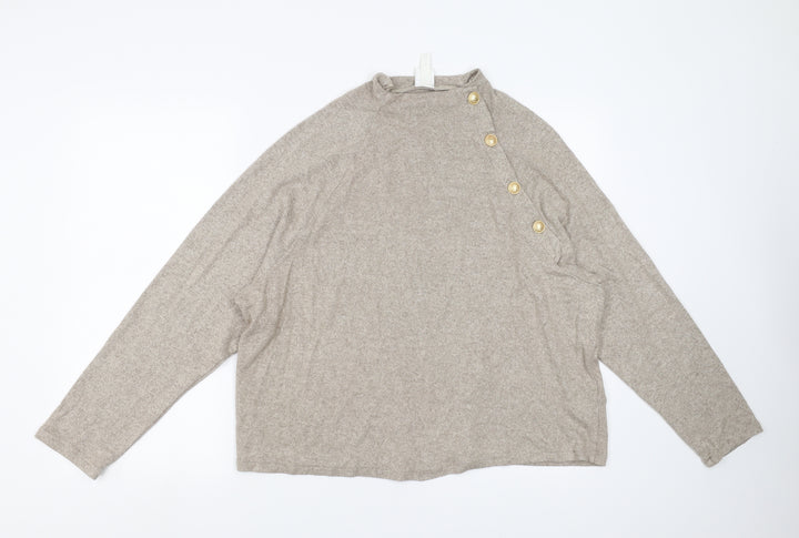 H&M Womens Beige   Pullover Jumper Size M