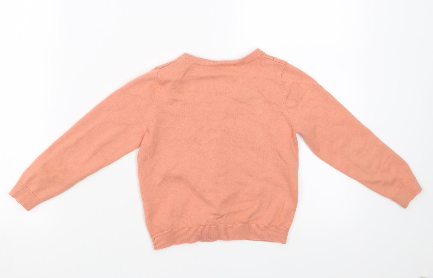 George Girls Orange   Cardigan Jumper Size 3-4 Years