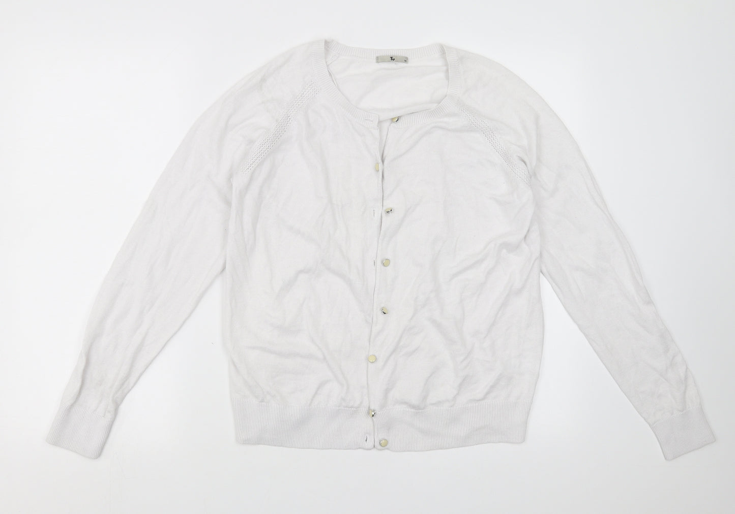Sainsburys Womens White   Cardigan Jumper Size 16