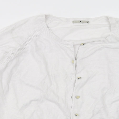 Sainsburys Womens White   Cardigan Jumper Size 16