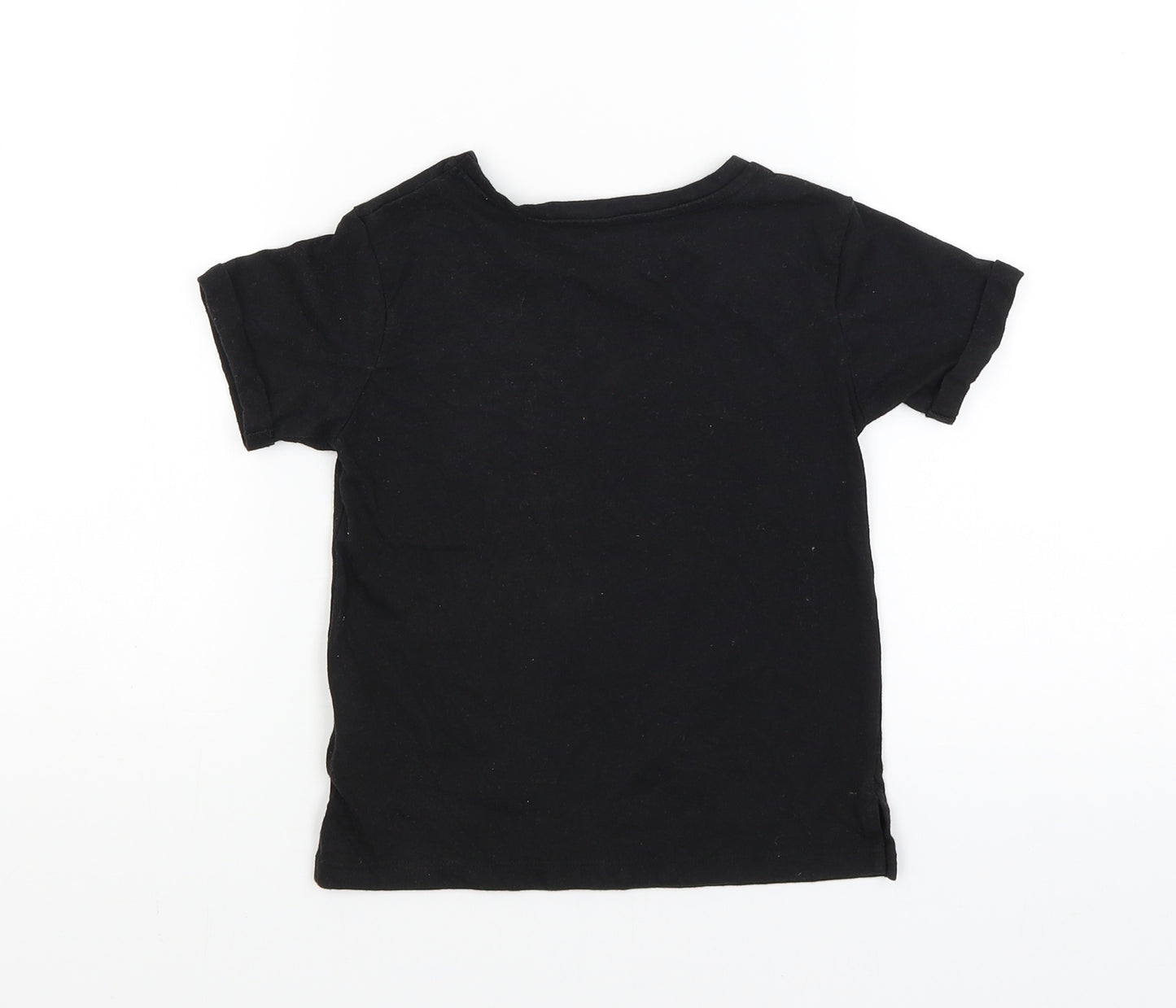 Matalan Girls Black   Basic T-Shirt Size 7 Years  - Daughter of a Queen