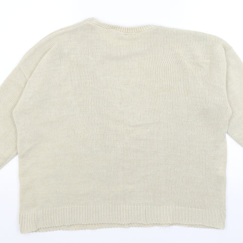 NastyGal Womens Beige   Pullover Jumper Size L