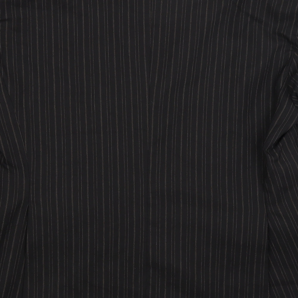 Full Circle Mens Black Striped  Jacket Blazer Size L