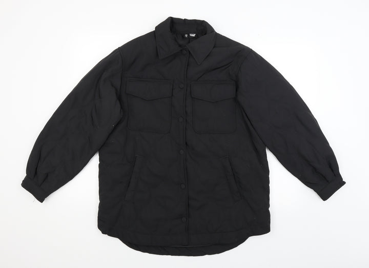 Divided Mens Black Windbreaker Coat Size S
