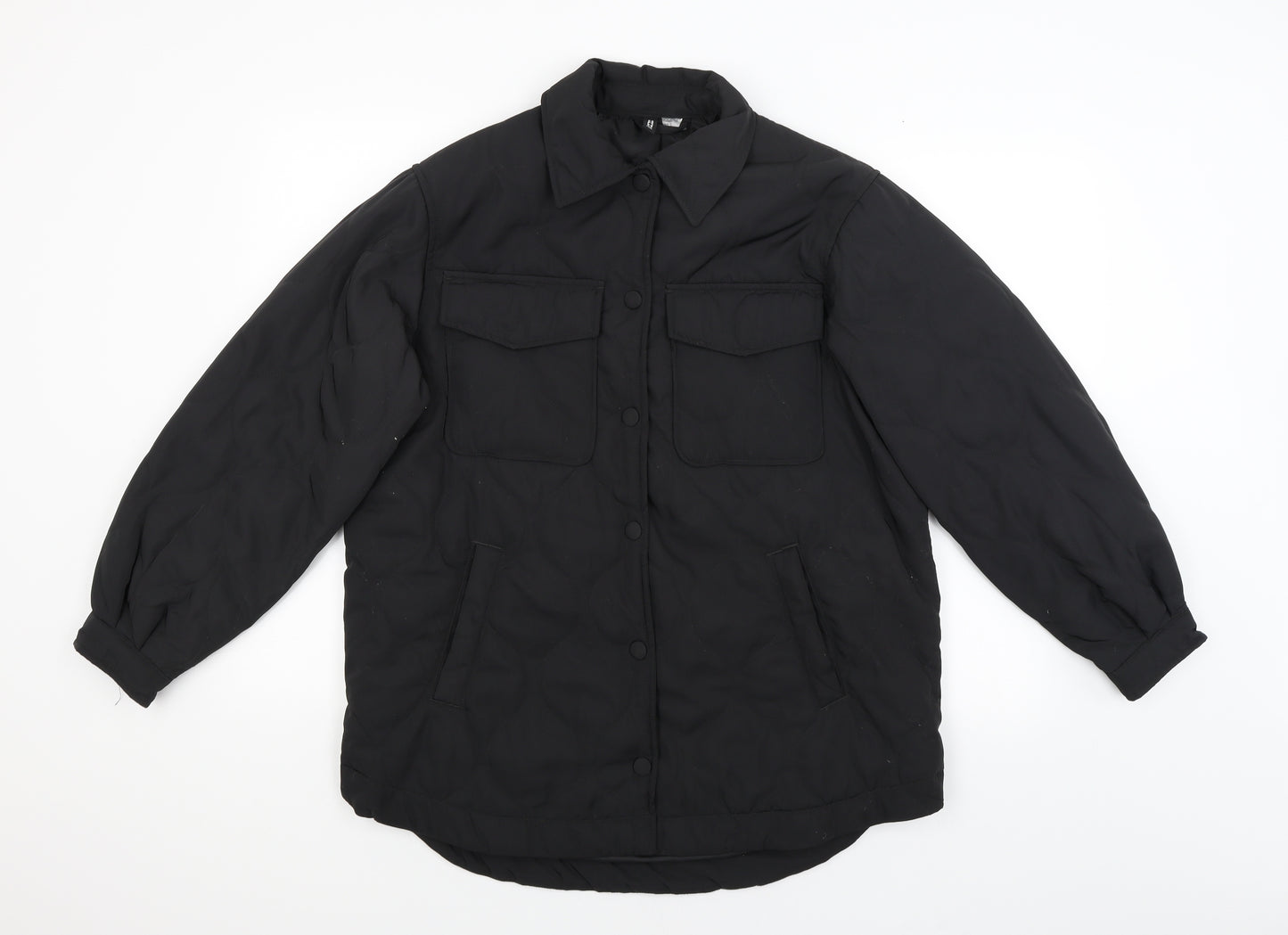 Divided Mens Black   Windbreaker Coat Size S