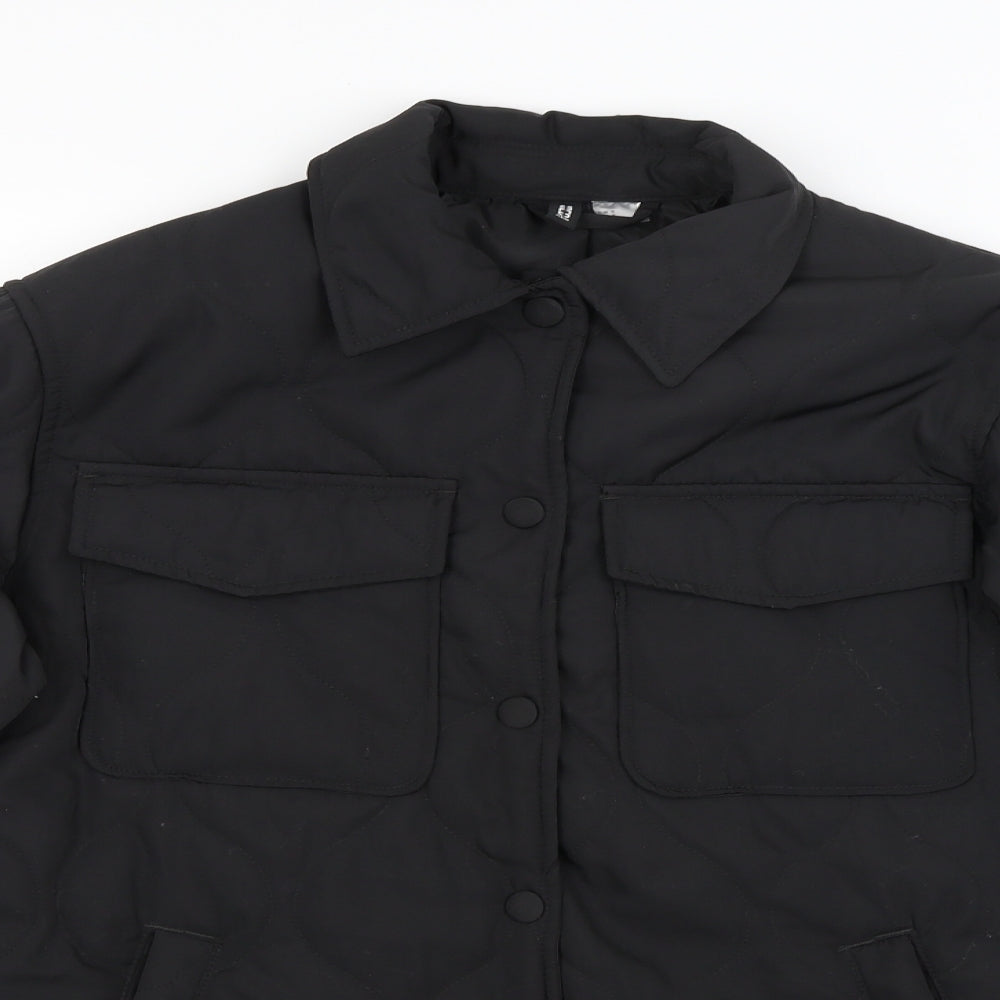 Divided Mens Black   Windbreaker Coat Size S