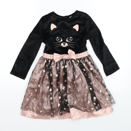 TU Girls Black   Tutu Dress  Size 5-6 Years  - Cat