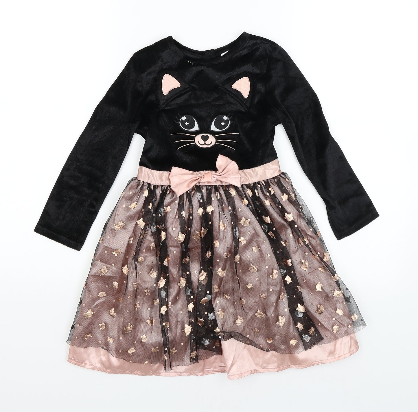TU Girls Black   Tutu Dress  Size 5-6 Years  - Cat