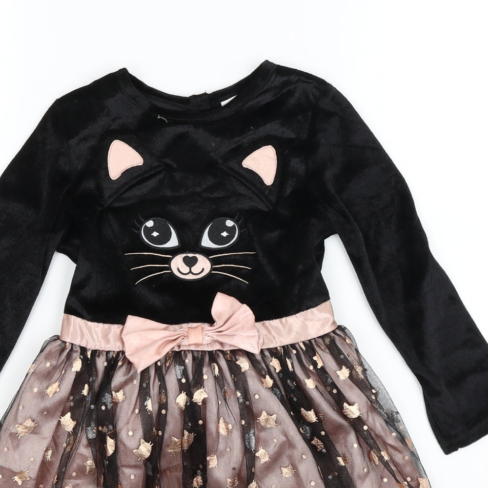 TU Girls Black   Tutu Dress  Size 5-6 Years  - Cat