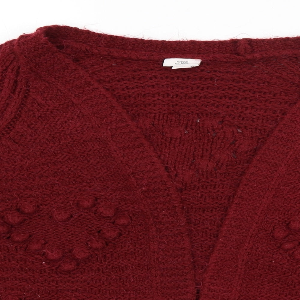 River Island Girls Red   Wrap Jumper Size 11-12 Years