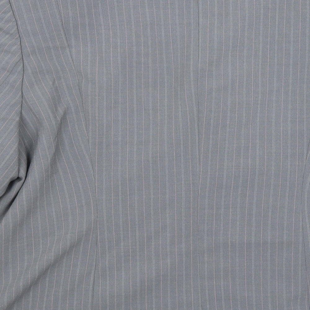 BHS Womens Grey Striped  Jacket Blazer Size 18