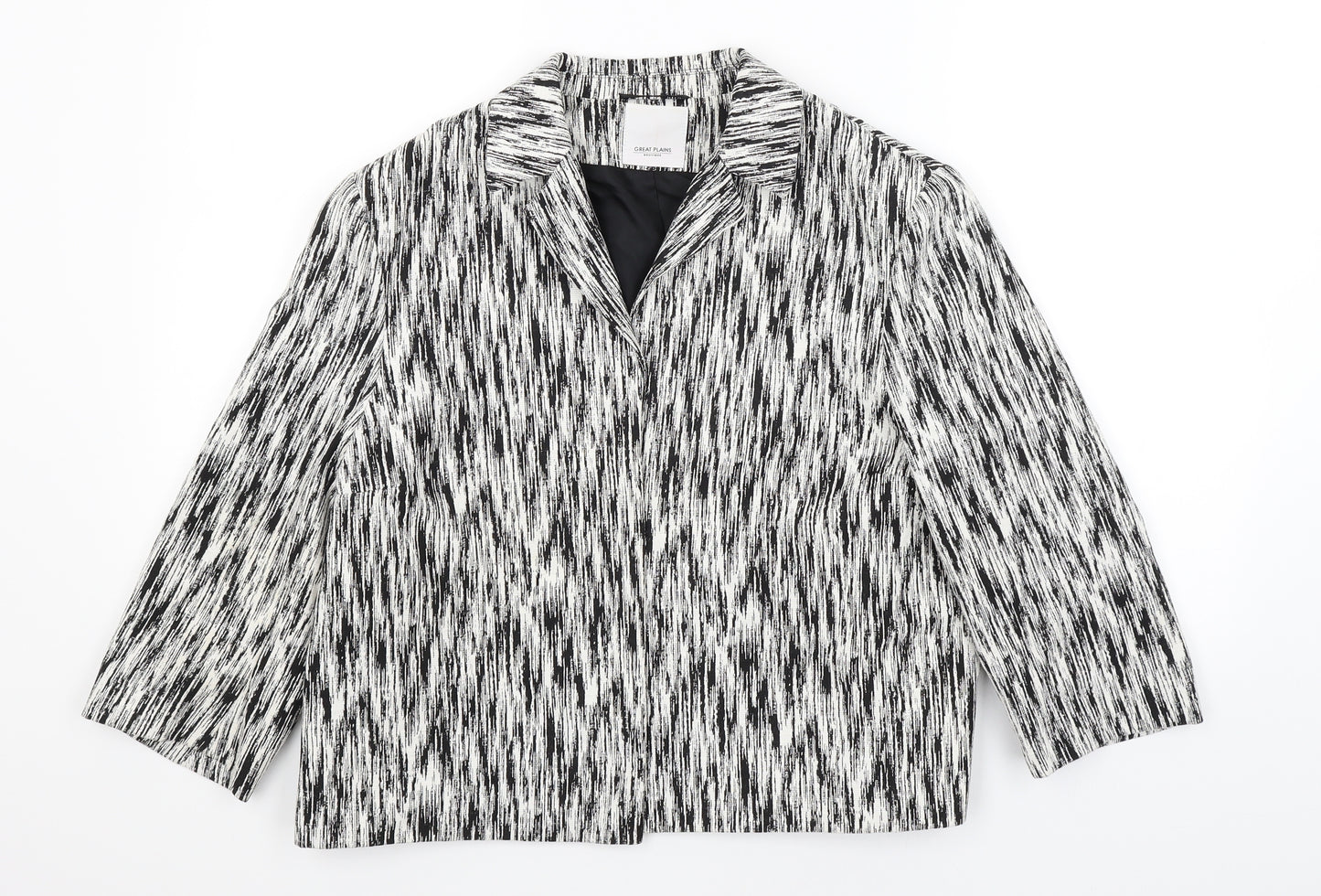 Great Plains Womens White   Jacket Blazer Size 14
