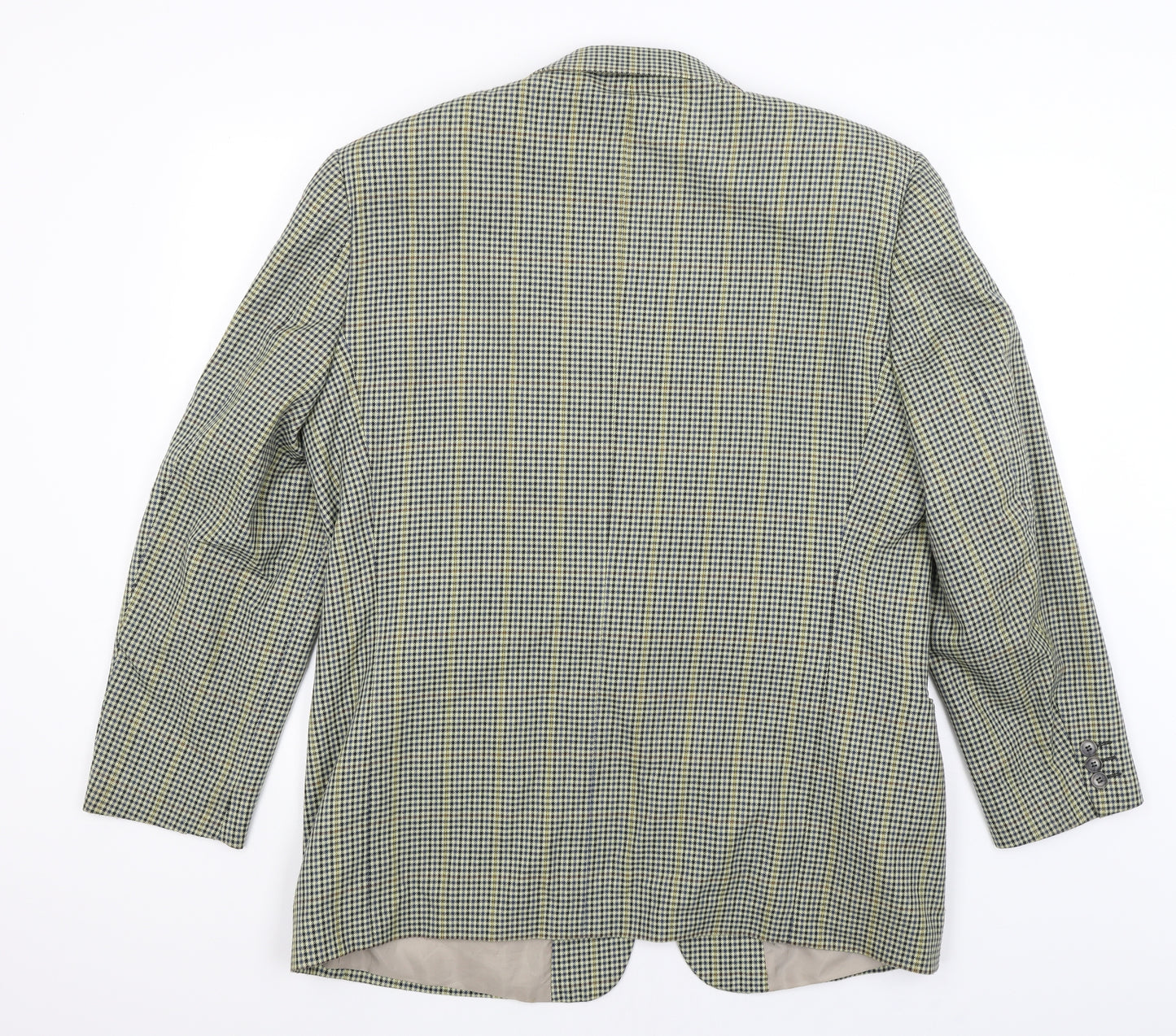 Savatini Mens Green Houndstooth  Jacket Blazer Size L