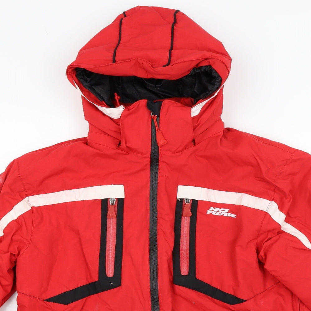 No Fear Mens Red   Windbreaker Coat Size L