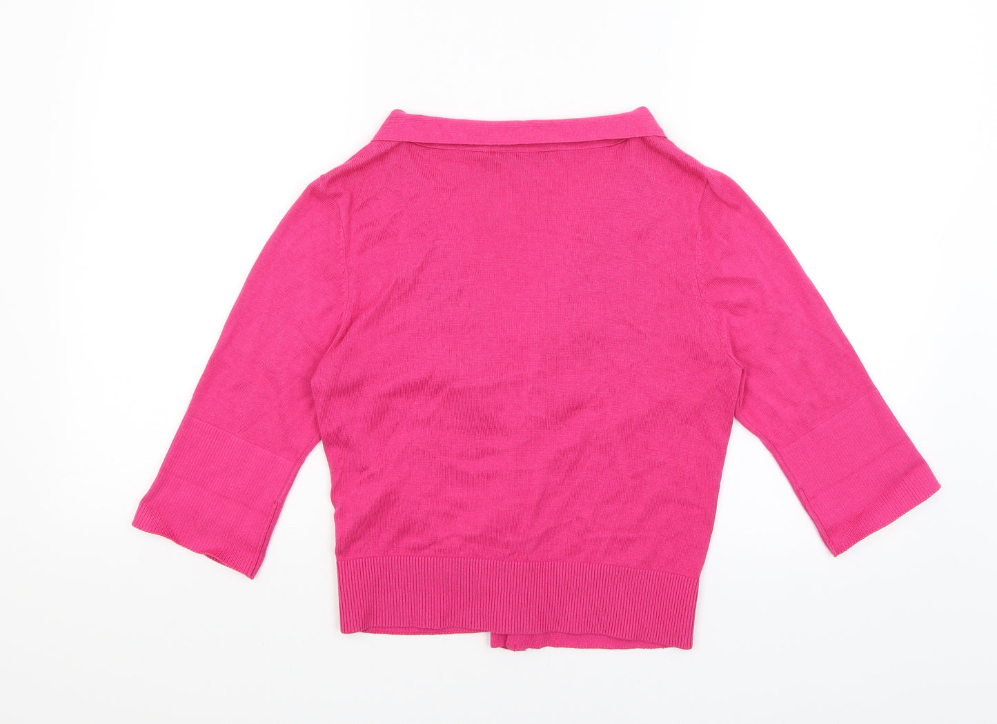 BHS Womens Pink   Wrap Jumper Size 14