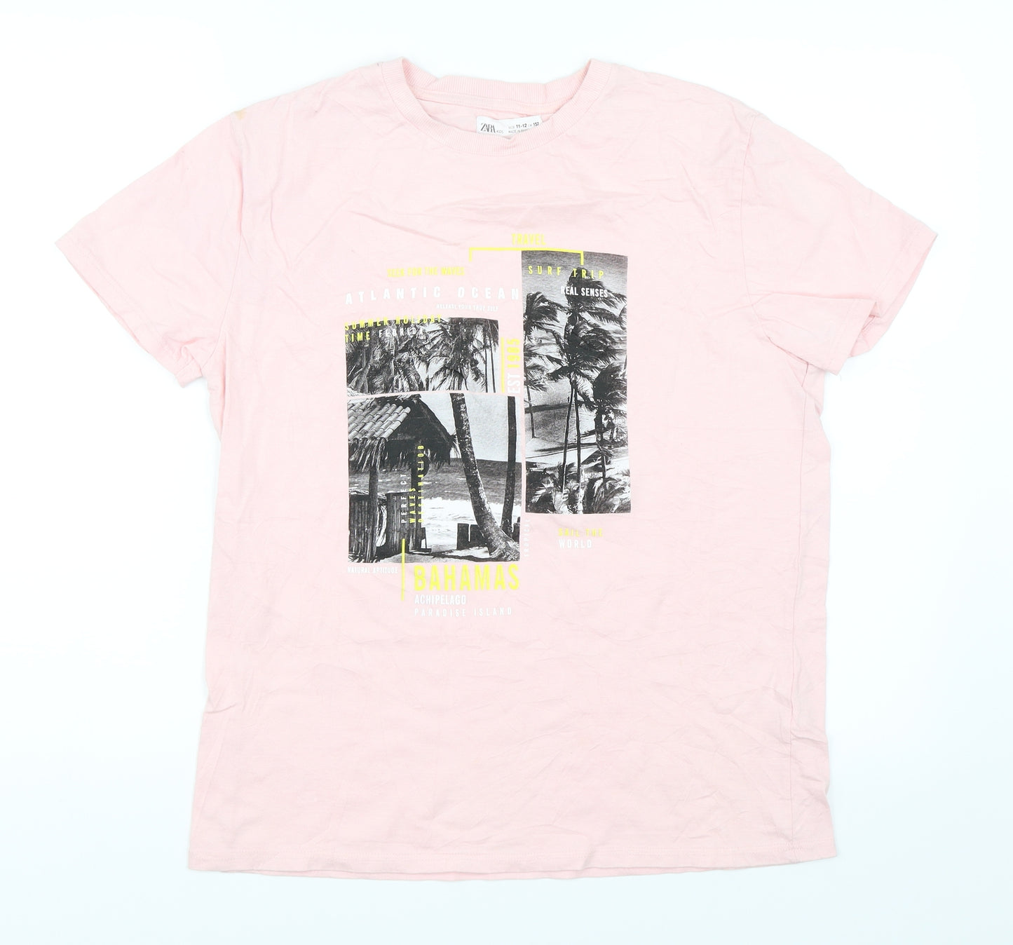 Zara Boys Pink   Basic T-Shirt Size 11-12 Years