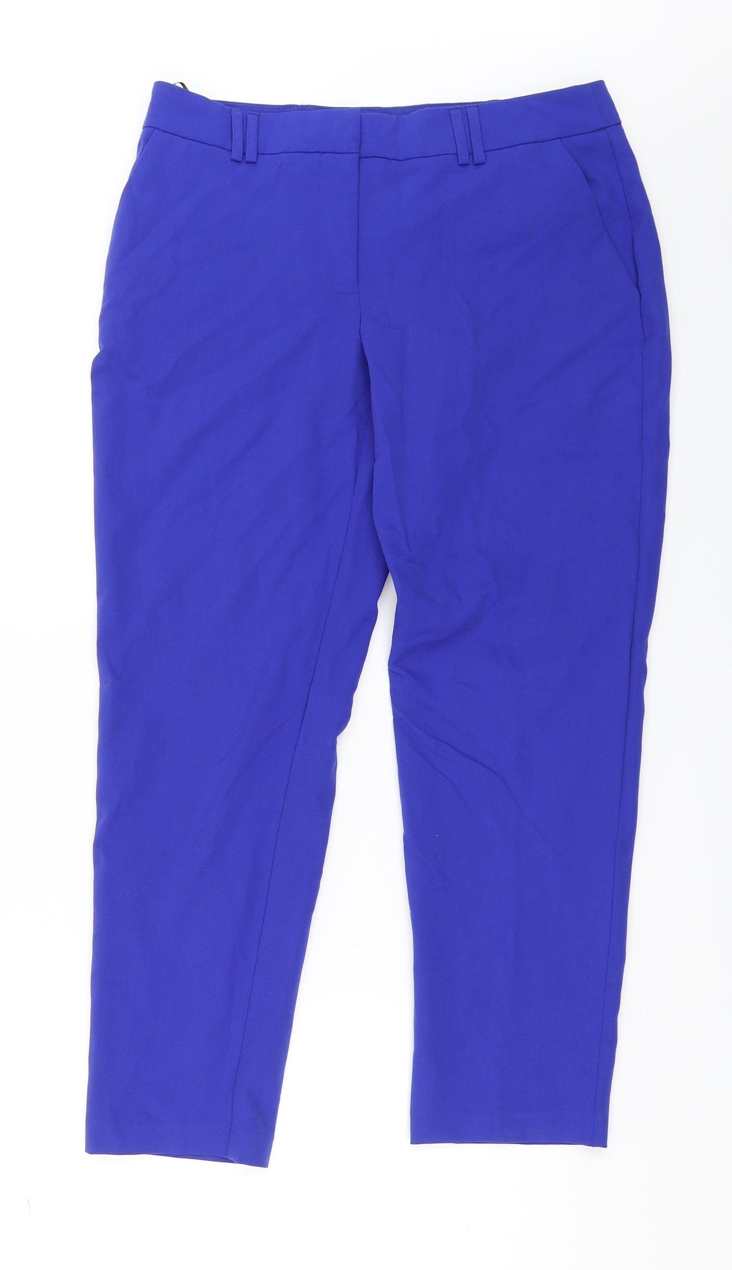 Dorothy Perkins Womens Blue   Capri Trousers Size 10 L26.5 in