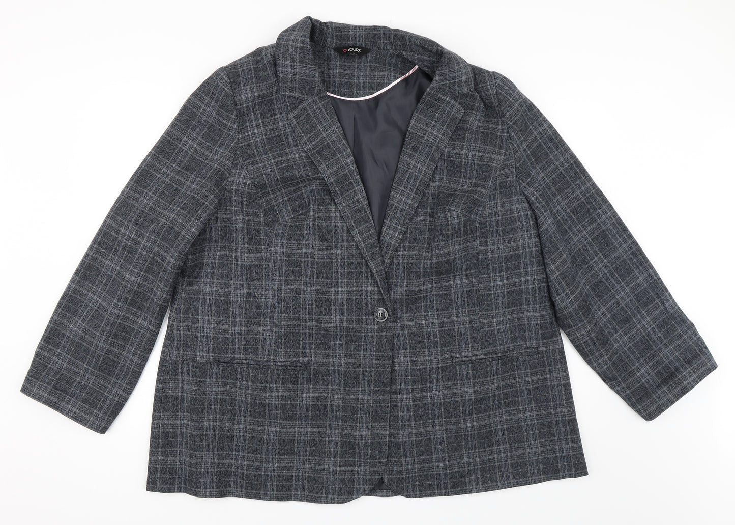 Yours Womens Grey   Jacket Blazer Size 24