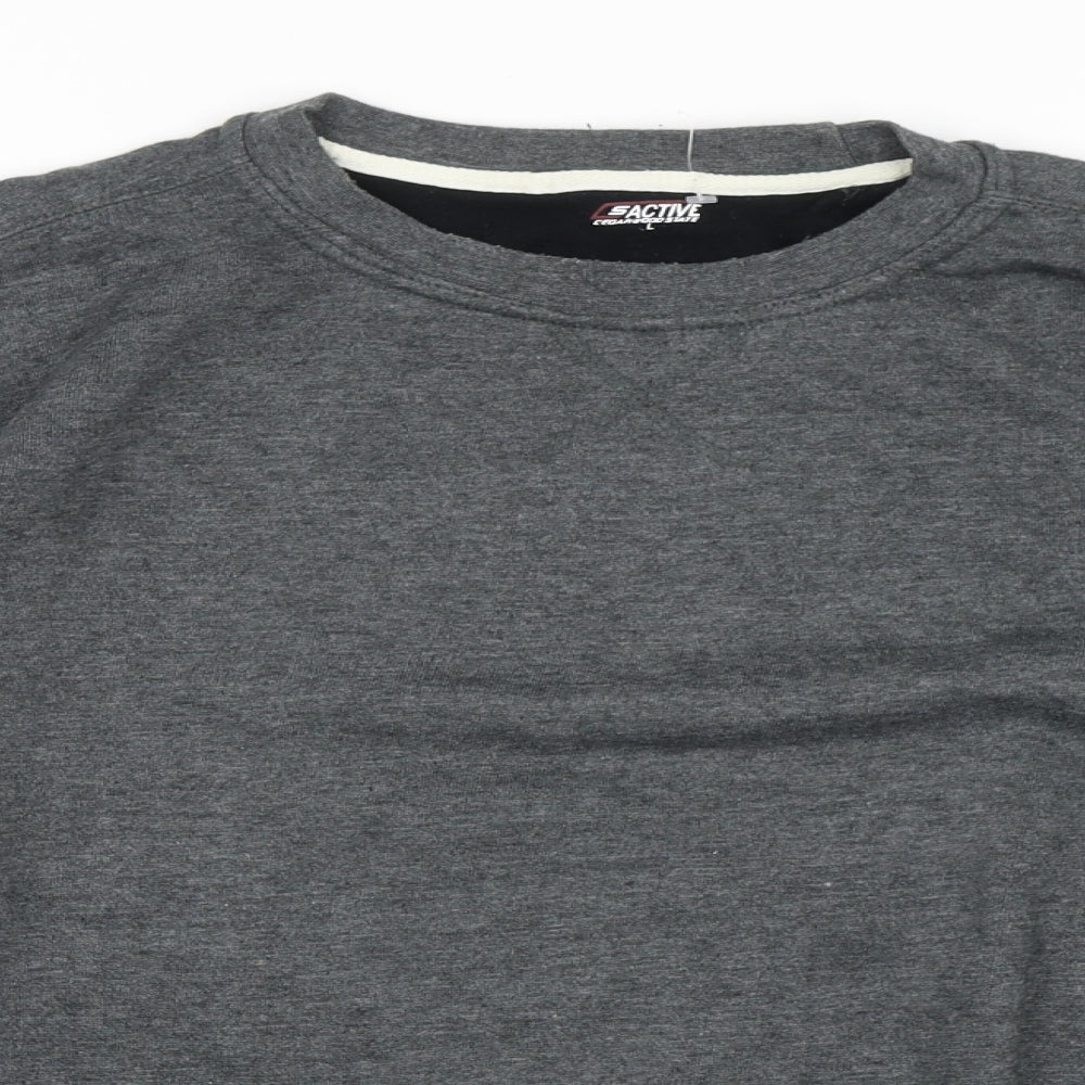 Cedar Wood State Mens Grey   Pullover Sweatshirt Size L