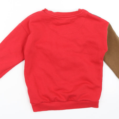 F&F Boys Red   Pullover Sweatshirt Size 6-7 Years  - christmas jumper
