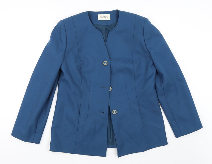 Eastex Womens Blue   Overcoat Coat Size 10