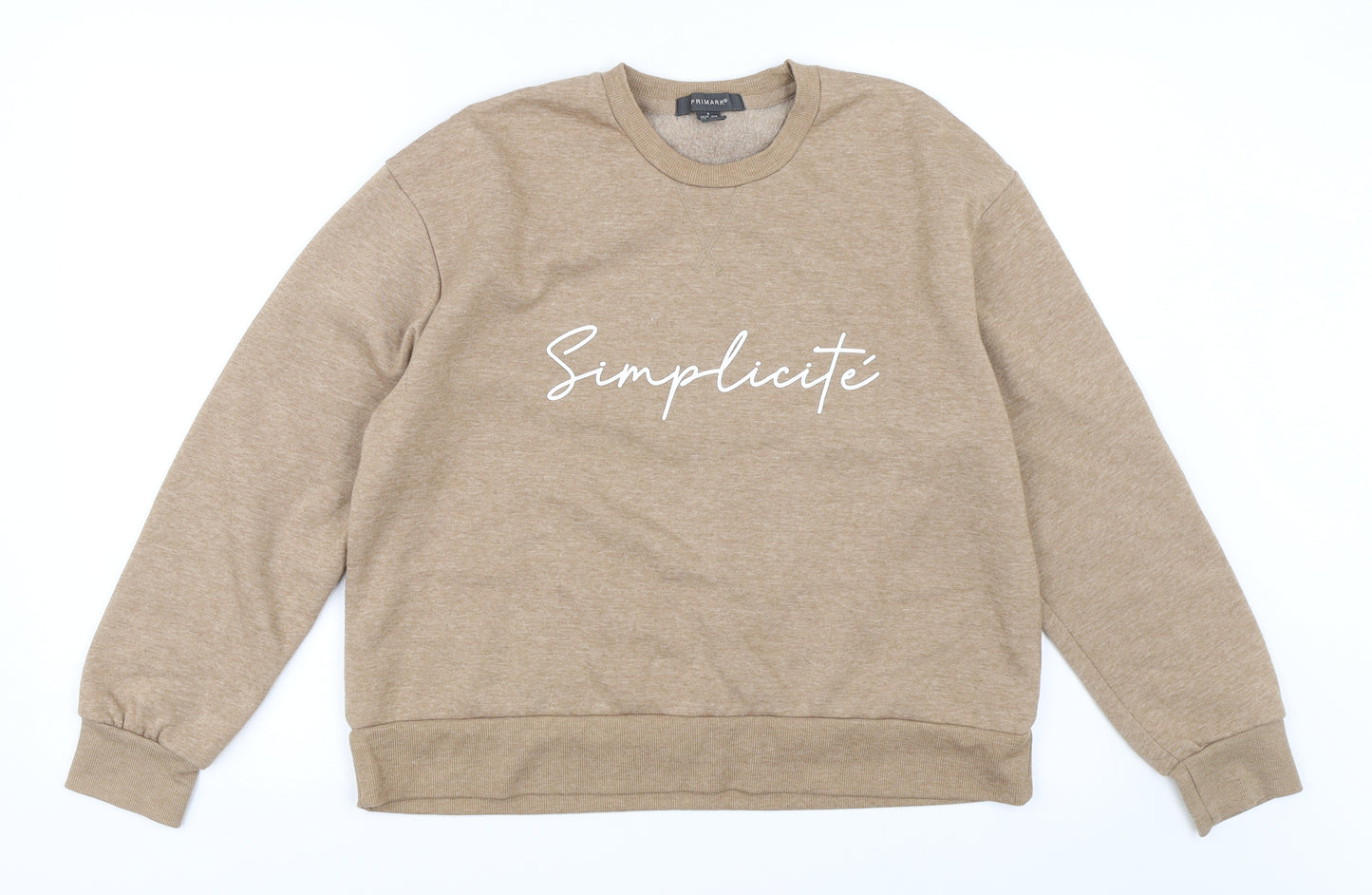 Primark Womens Beige   Pullover Sweatshirt Size S