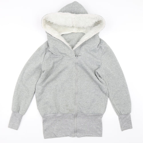 Preworn Womens Grey   Full Zip Hoodie Size 2XL