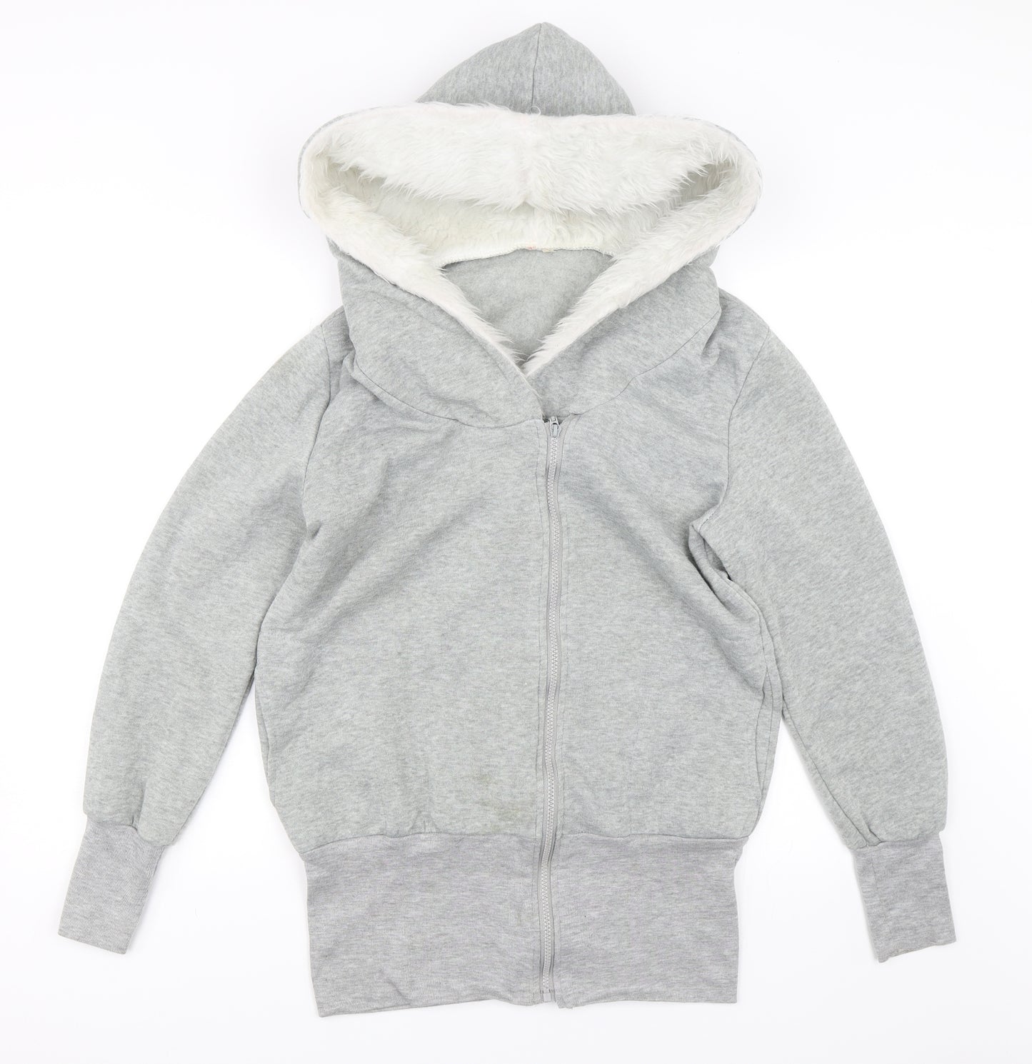 Preworn Womens Grey   Full Zip Hoodie Size 2XL