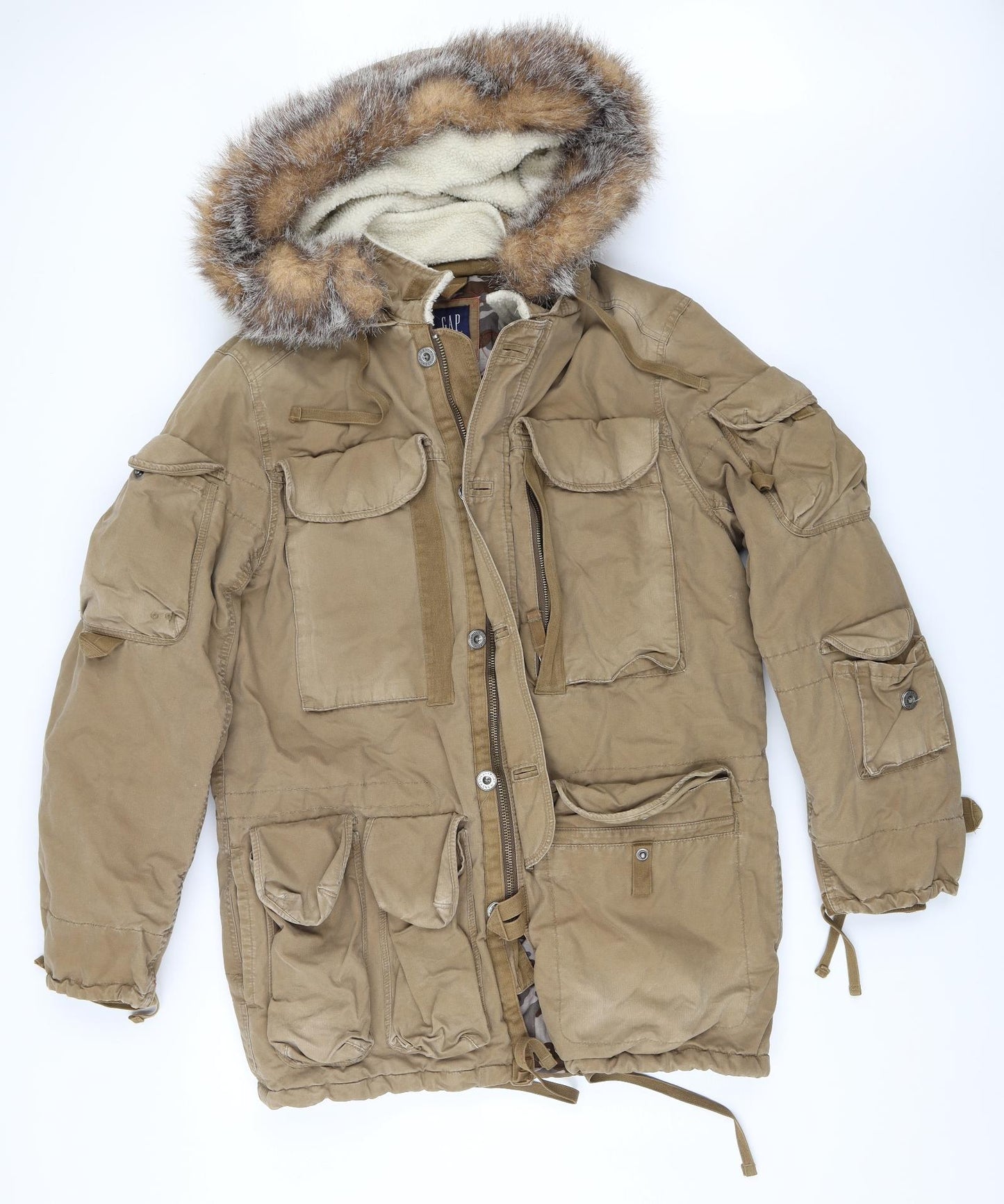 Gap Mens Beige   Parka Coat Size M