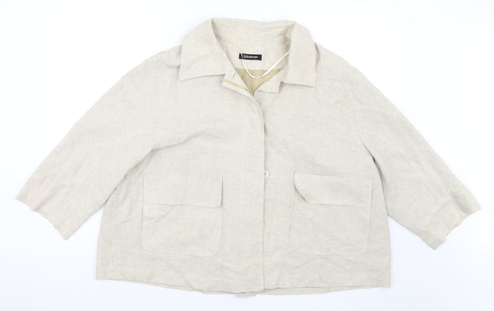 Kaleidoscope Womens Beige Jacket Size 14