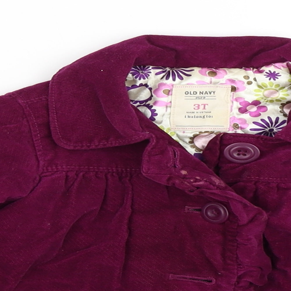 Old Navy Girls Purple   Jacket  Size 3 Years
