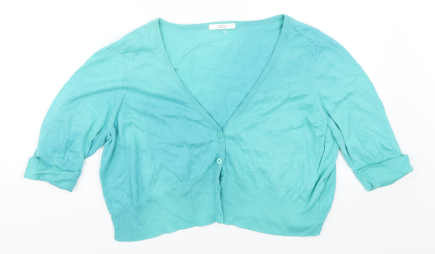 Marks and Spencer Womens Blue   Cardigan Jumper Size 22